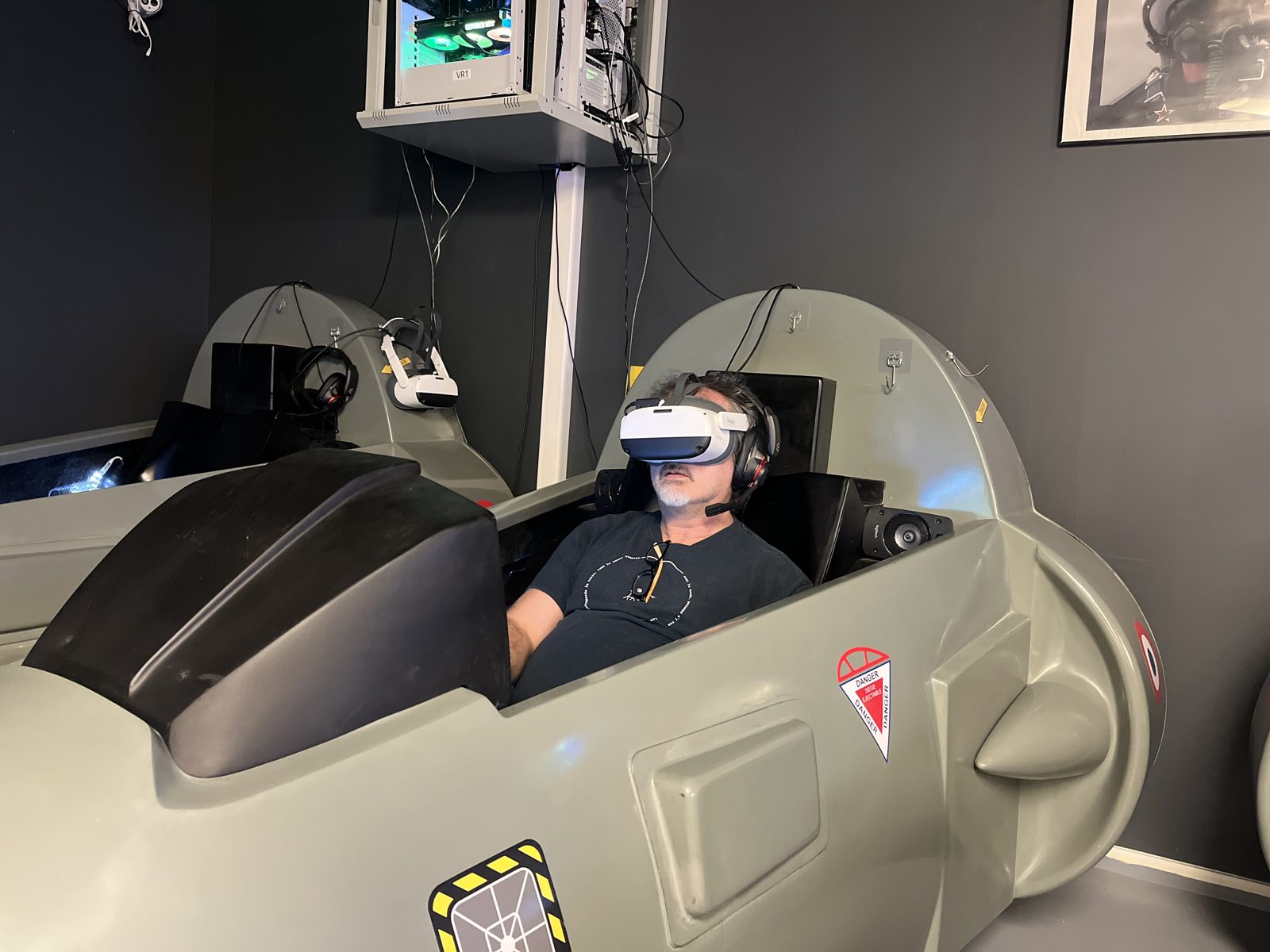 Session de pilotage sur simulateur Mirage 2000 chez Team Square